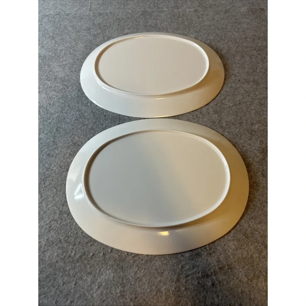 Set‎ of 2 Vintage Apollo ware Melamine Melmac Wheat Pattern Oval Platters MCM